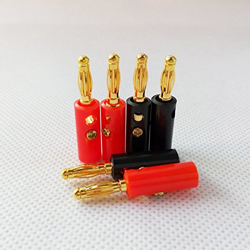 HIGHROCK 20 Banana Speaker Wire Cable Screw Plugs Connectors 4mm