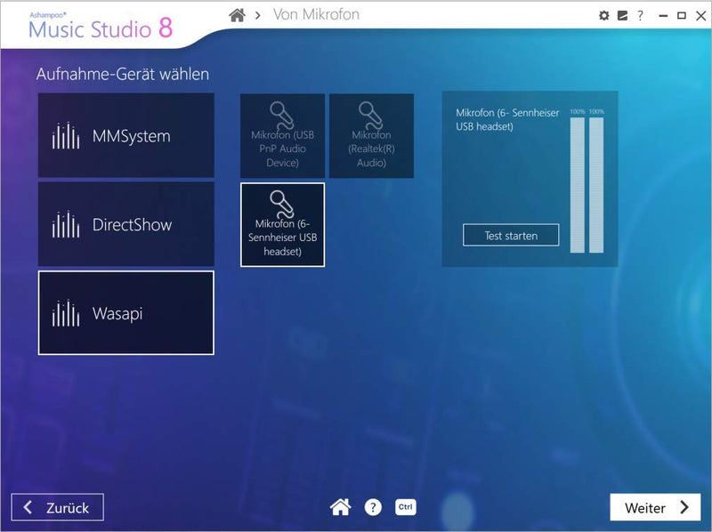 Music Studio 8 - Recorder and Editor - professional sound studio for recording, editing and playing all common audio files: WAV, AIFF, FLAC, MP2, MP3, OGG - compatible with Windows 10, 8.1, 7