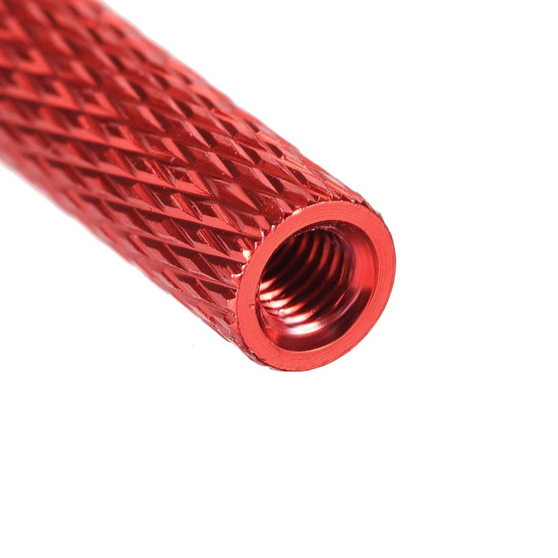 uxcell M3x25mm Aluminum Standoff with Mesh Texture Column Spacer for RC Airplane FPV Quadcopter CNC Red 2pcs