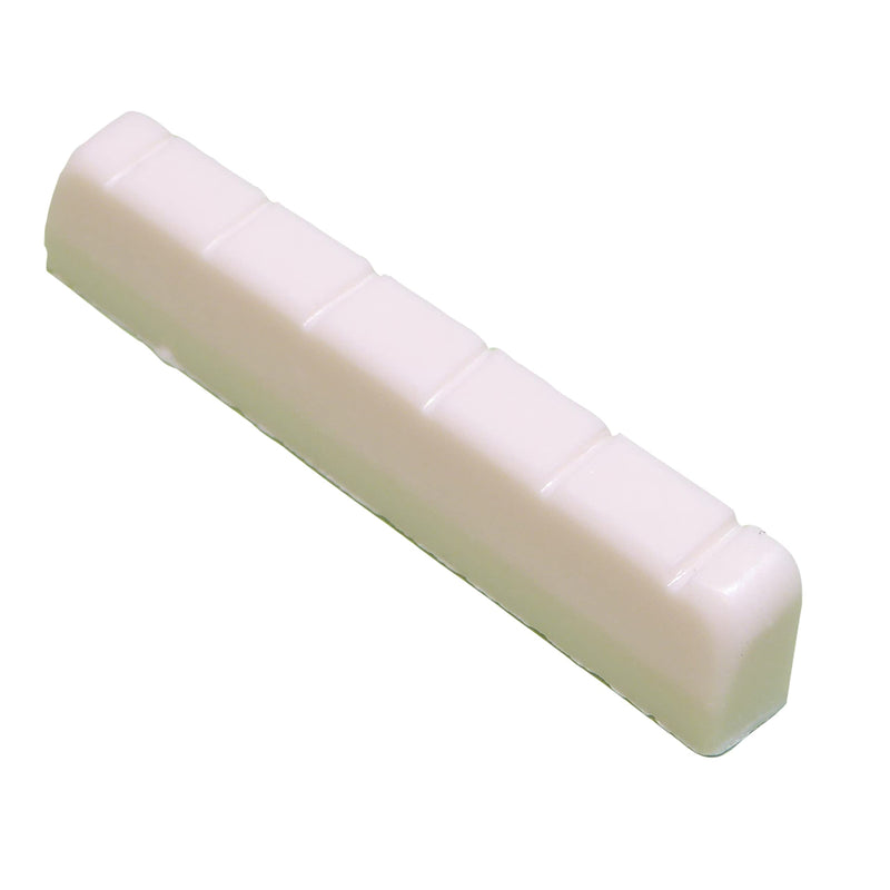 White classical guitar nut 52mm x 6mm high quality resin material.