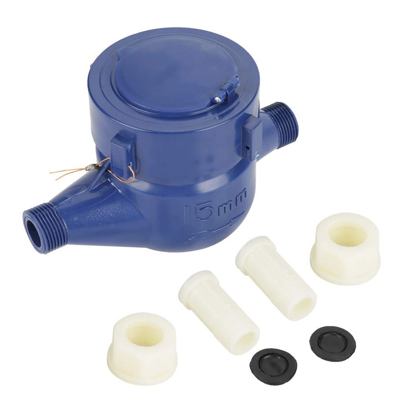 Plastic Cold Water Meter, DN15 Garden Home Cold Water Meter Single Water Flow Wet Table Measuring Tool