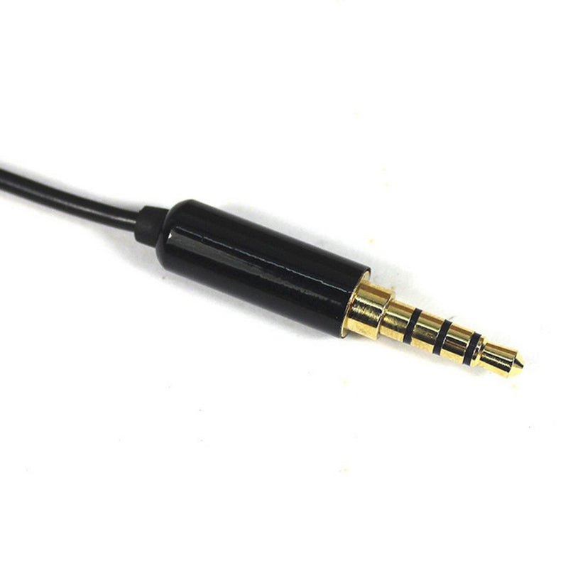 Techson 3.5mm Lapel Microphone with Easy Clip, Mini Lavalier Noise Cancelling Mic for iPhone iPad iPod Android Phone (Black)