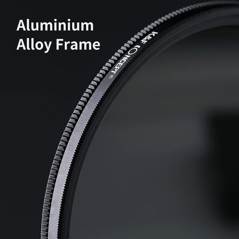 K&F Concept 43mm Slim Fader Variable ND2-ND400 Neutral Density Adjustable ND ND2 ND4 ND8 ND16 to ND400 Lens Filter Kit + Microfiber Cleaning Cloth for Cameras Lens