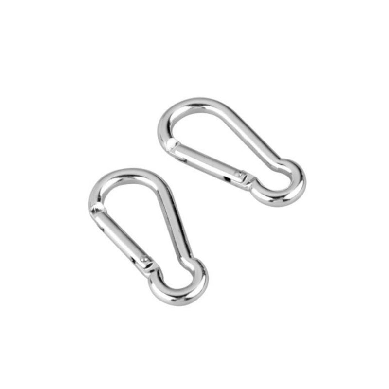 Mydio Set of 4 Silver Spring Snap Hook Stainless Steel 304 Clip Keychain