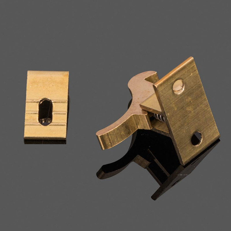 4 Pack Brass Heavy Duty Elbow Latch Window - Cabinet Door Latch for Home/Office/Cabinet Doors &Window Doors，with Mounting Screws 4 Pack