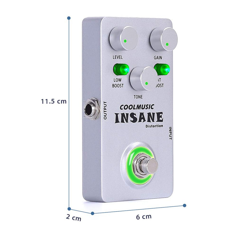 [AUSTRALIA] - COOLMUSIC C-DI01 Insane Distortion Guitar Bass Distortion Pedal 