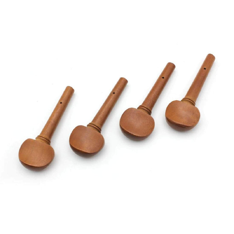 Chienti - 4pcs 4/4 Size Violin Fiddle Tuning Peg Set Jujube Wooden Replacement for 4/4 Size Violin