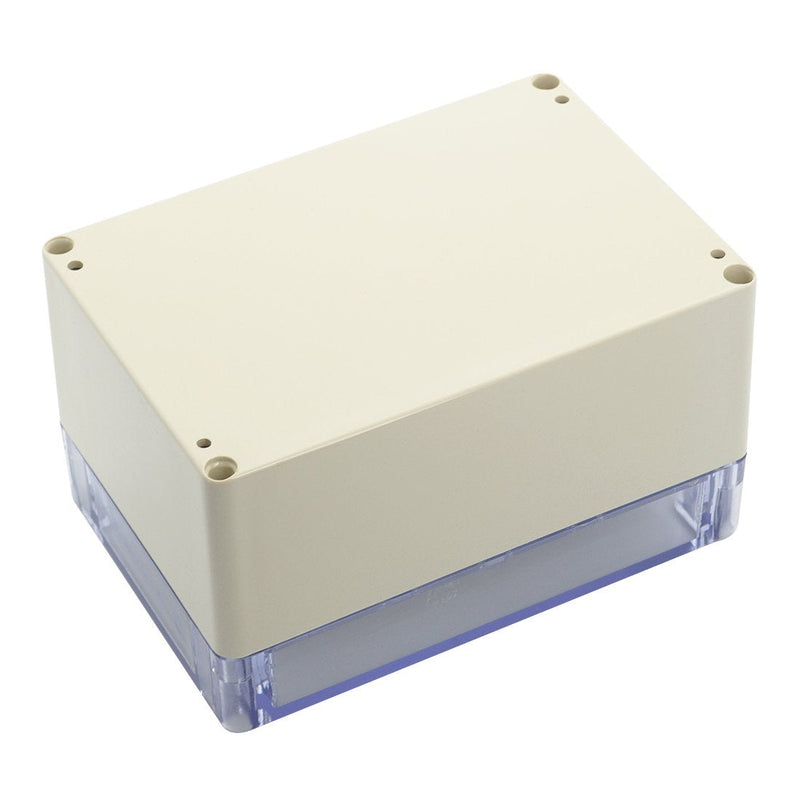 LeMotech ABS Plastic Junction Box Dustproof Waterproof IP65 Electrical Enclosure Box Universal Project Enclosure Grey with PC Transparent Clear Cover 6.3 x 4.3 x 3.5 inch(160 x110 x 90 mm) 6.3"x4.3"x3.5"