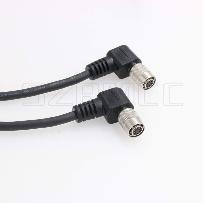 SZRMCC Right Angle Hirose 6 pin Female to Right Angle Hirose 6 pin Female Basler GigE CCD Industrial Camera Power I/O Extension Cable (Right Angle to Right Angle, 1m) Right Angle to Right Angle