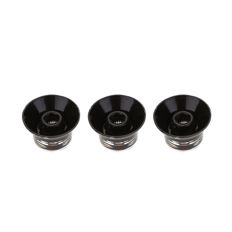 3Pcs Electric Guitar Top Hat Knobs Black Traditional Replacement Volume and Tone Knob - 1 Volume and 2 Tone Knobs for Electric Guitar