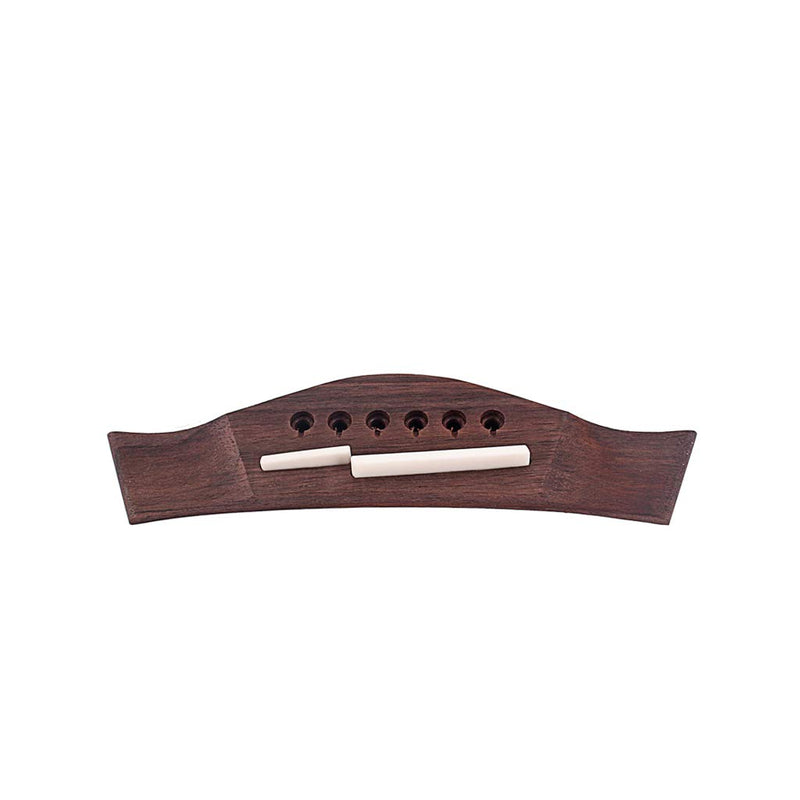 Alnicov 6 Strings Saddle Rosewood Thru Durable Bridge and Bone Saddle for Folk Acoustic Guitar