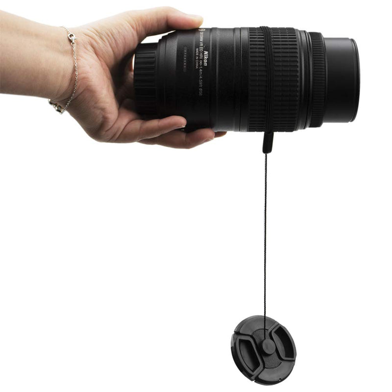 Lens Cap Leash, kinokoo 5 Pack Lens Cap Keeper Holder for DSLR Camera Protective Leash for Lens Cover, Compatible for Canon Fuji Sony Nikon Panasonic Pentax 5 P