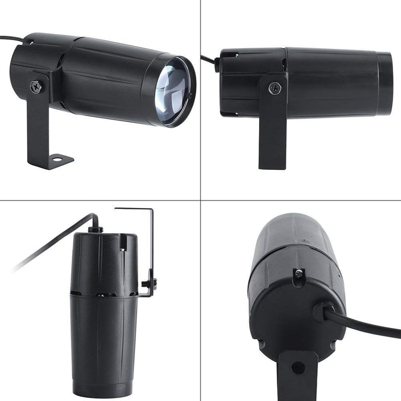 UKing Stage Spotlights,3W White Pinspot Light with Single Stand,Disco Lights for Club,DJ,Disco,Party,Wedding