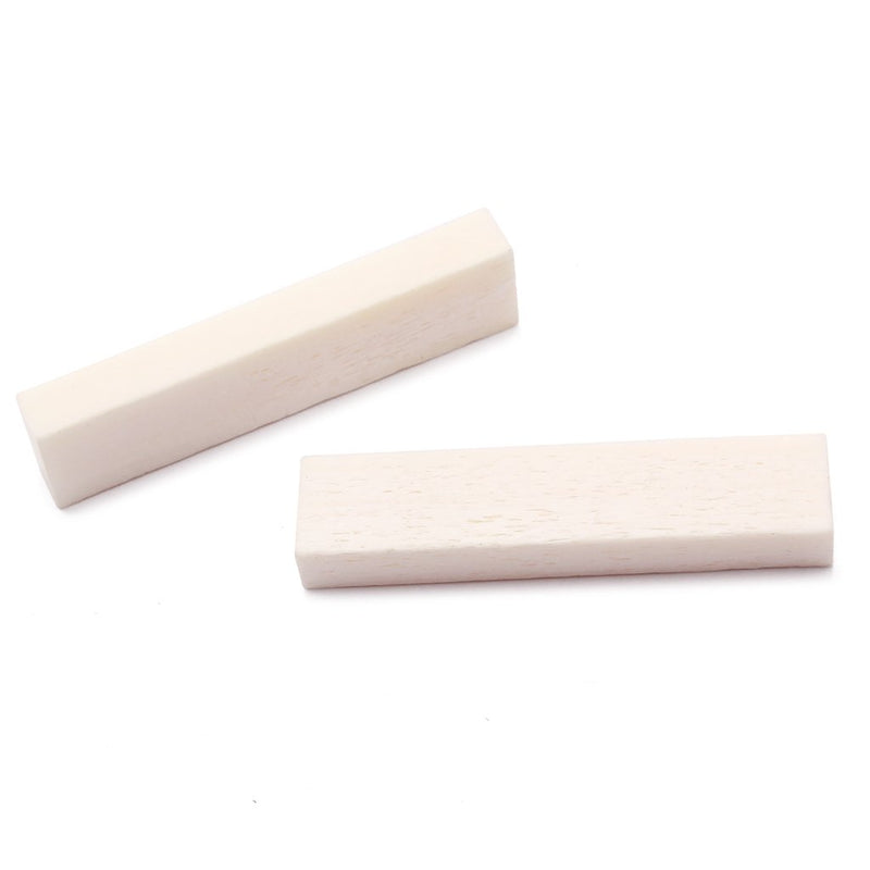 Alnicov 2Pcs Guitar Bone Nuts Blank 52mmx 10mmx 6mm For Accoustic/Classical Guitar DIY