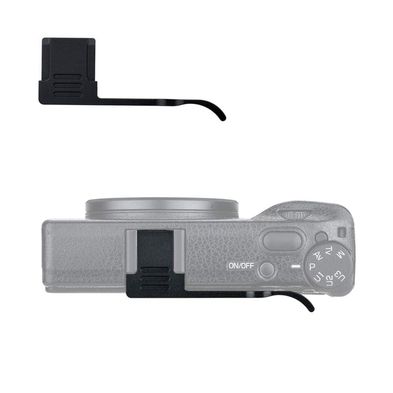 JJC Metal Thumbs Up Grip for Ricoh GR III GR IIIx GRIII GRIIIx GR3 GR3x with Hot Shoe Cover Protector Made of Aluminum Alloy Not Interfere with Controls of Camera