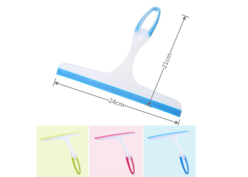 3 pcs Silica Gel Window Squeegees,Shower Squeegees for Bathroom,Glass Screen Cleaning,Rubber Blade,Glass Tabletop Cleaning Scraper
