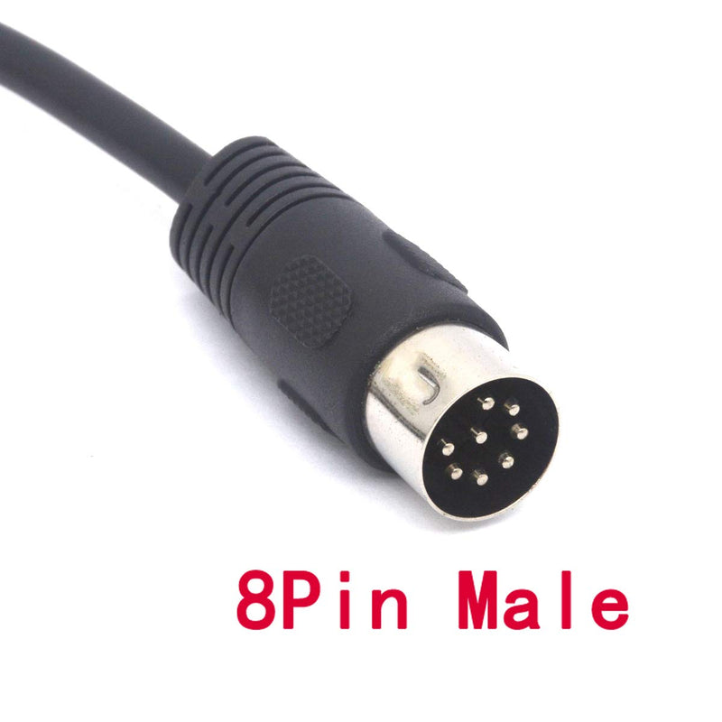 [AUSTRALIA] - PIIHUSW 8 PIN DIN Cable Male to Male MIDI Extension Cord for Bang and Olufsen B&O PowerLink BeoLab (1.5 Meter) 1.5 meter 