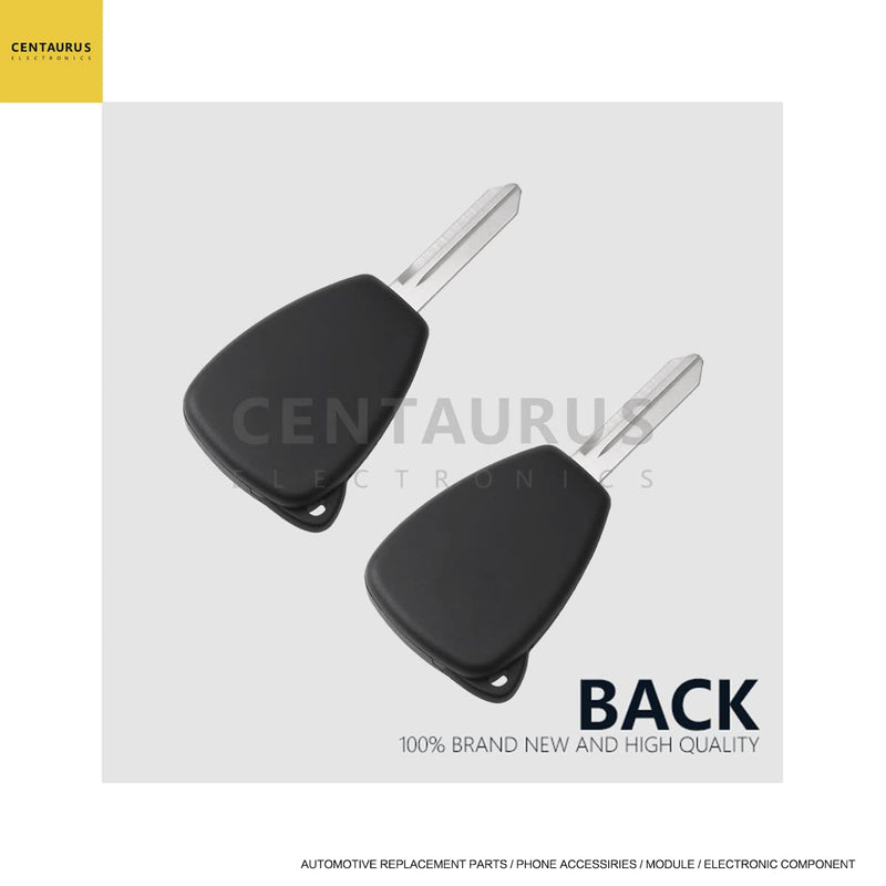 [AUSTRALIA] - EXAUTOPONE 2Pcs Car Key Fob Keyless Flip Entry Remote OHT692427AA 4-btn Compatible with Aspen Sebring Avenger Charger Durango Magnum Ram Commander Compass Grand Cherokee OHT692713AA Wrangler 