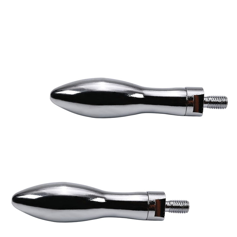 MroMax 2PCS Clamping Handles Screw Knobs Handgrips M8Threaded Steel Revolving Handle Grip Silver