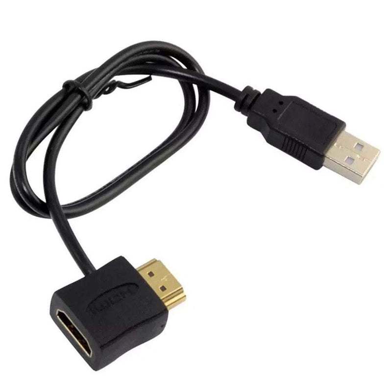 HDMI Male to Female Adapter Connector +USB 2.0 Charger Power Supply Digital Cable