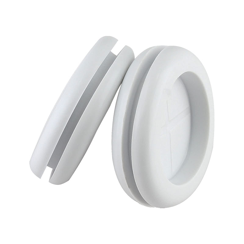 [AUSTRALIA] - Kyuionty 10 Pack 1-3/16" Inside Diameter 1-1/2" Drill Hole Rubber Grommet, Firewall Plug Grommet Rubber Grommets Wire Protection, Double Sided Round (White) White 