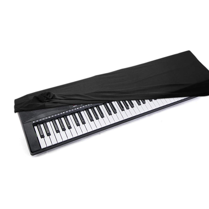 Piano Keyboard Dust Cover For 61/76/88 Keys- Electric/Digital Piano Stretchable Protective Keyboard Cover, Elastic Cord Locking Clasp, Machine Washable (61-76 Keys) 61-76 Keys