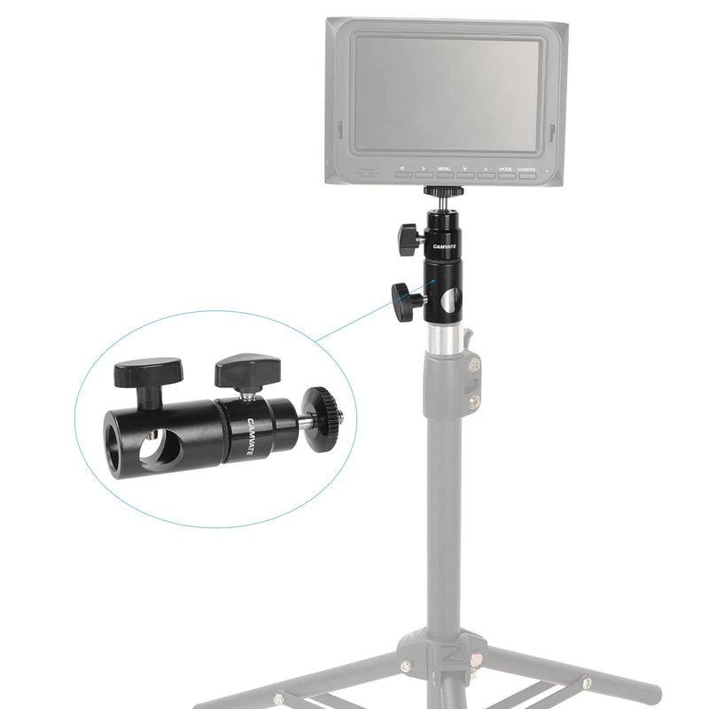 CAMVATE Light Stand Mount Articulated 1/4''-20 Mini Ball Head for Monitor/LED Light