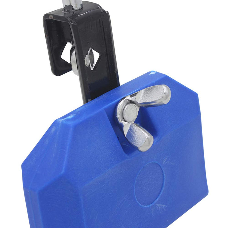 Bnineteenteam Cow Bell with Stick, 5 inch Quick Release Cow Bell Noisemaker for Drum Set Kit Percussion Blue