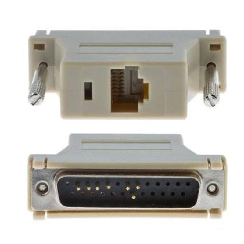 Jienk DB25 to RJ45 Modular Adapter, RS232 DB25 to RJ45 Female Jack Ethernet Adapter (DB25 Male to RJ45) DB25 Male to RJ45