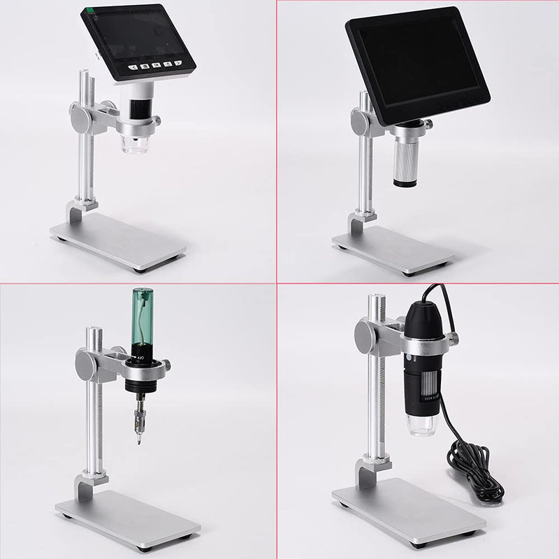TOMALTIC Adjustable Aluminium Alloy Microscope Stand Holder Lifting Support for Microscope Camera