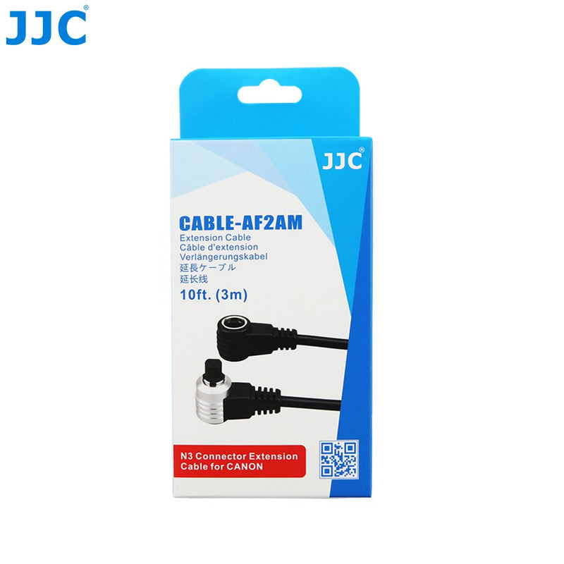 JW CABLE-AF2AM N3 Remote Extension Cord Cable for Canon EOS 5DS R 1Ds 1D 5D 7D Mark II 1D 5D Mark III SLR Cameras to TC-80N3 RS-80N3 Replaces Canon ET-1000N3+JW Cleaning Cloth