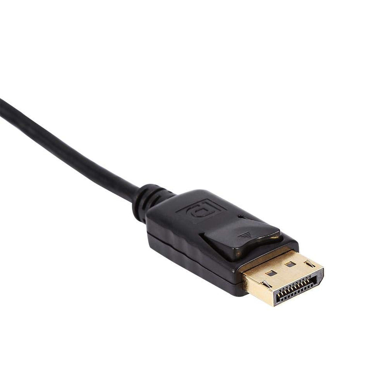 Zerone Gold Plated DisplayPort Male to DisplayPort Male Cable, 6 Feet, DP to DP Cable with Latches, Supports Video Resolutions up to 2560x1600 and 1080P (Full HD), Black