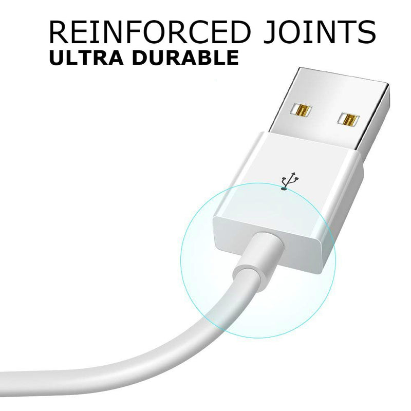 for iPod Shuffle Cable, 2-Pack 3.5mm Jack Plug to USB Charger + SYNC Data Replacement Cable Compatible for Apple iPod Shuffle 3rd 4th 5th Generation MP3/MP4 - White