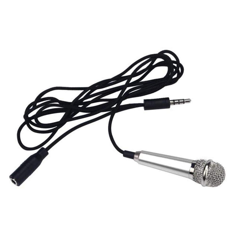 [AUSTRALIA] - Mini Microphone Portable Vocal/Instrument Microphone for Mobile Phone Laptop Notebook Apple iPhone Samsung Android(Sliver) 