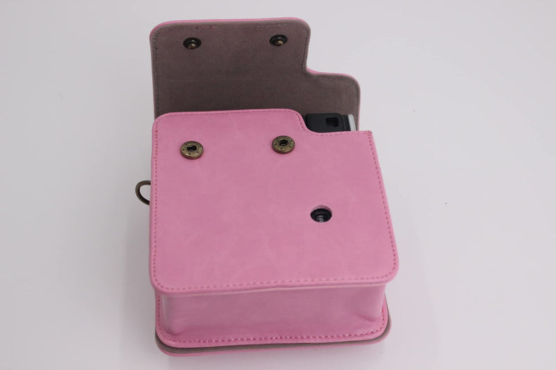 BolinUS Premium PU Leather Fullbody Camera Case Bag Cover for Fujifilm Fuji Instax Mini 40 with Neck Strap (Pink) Pink