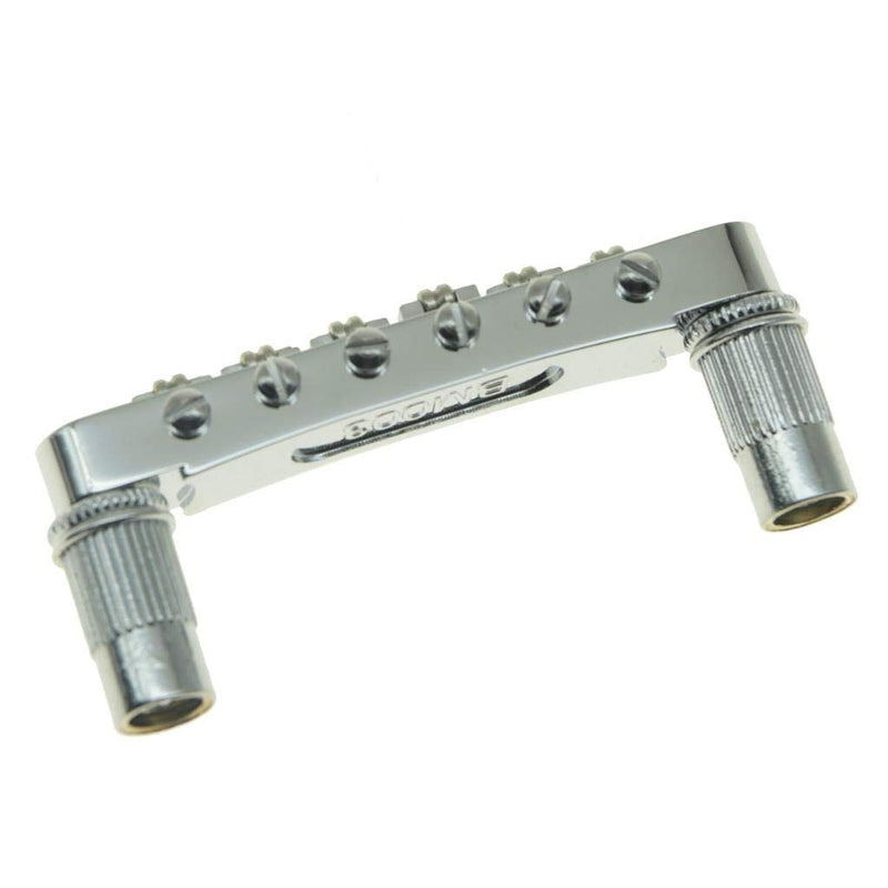 Dopro Guitar Roller Saddle Bridge Tune-O-Matic Bridge For Epiphone Les Paul,SG,Dot,Bigsby Guitar with M8 Threaded Posts Chrome