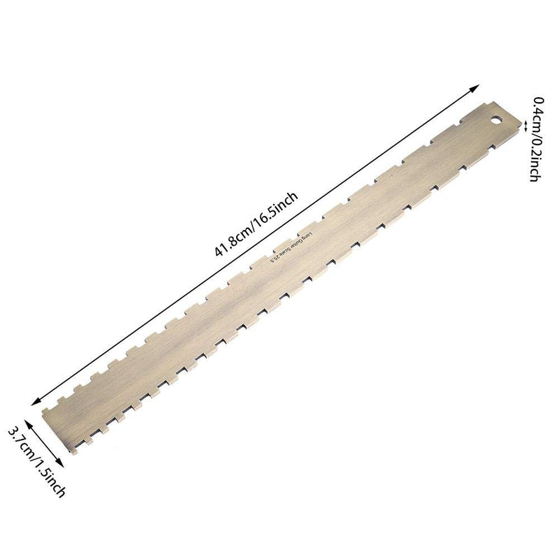 Fafeims Guitar Straight Edge, Practical 24.75 Notched Fret Board Straight Edge Luthiers Tool for Guitars Neck Leveling