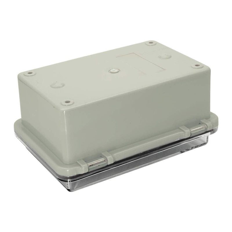 LMioEtool ABS Plastic Dustproof Waterproof IP65 Junction Box Hinged Shell Universal Electrical Project Enclosure Gray, with PC Transparent Clear Cover 5.9 x 3.9 x 2.8inch(150 x100 x70mm) 5.9"x3.9"x2.8" CC
