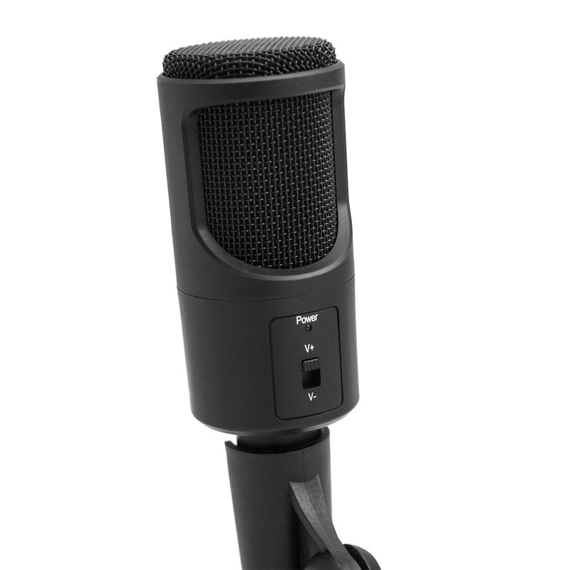 Woxter Mic Studio 50 Condensation Microphone with Tripod Included, USB Connection, Compatible with Youtube, Skype, Twitch, Black Woxter Mic Studio 50