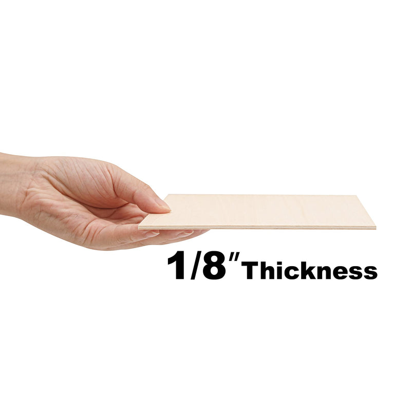 (12-Pack) 6”x6”x1/8” balsawood Sheets for Crafts - Perfect for Architectural Models Drawing Painting Wood Engraving Wood Burning Laser Scroll Sawing 1/8*6*6"