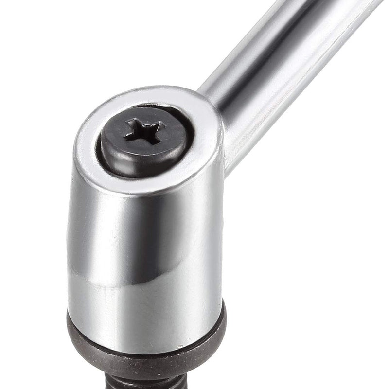 uxcell M10 x 25mm Handle Adjustable Clamping Lever Thread Push Button Ratchet Male Threaded Stud