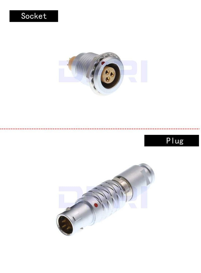 DRRI 0B Egg 3Pin Push Pull Circular Connector Egg.0B.303.CLL (3Pin, Socket)