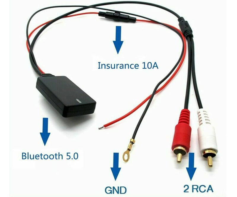 [AUSTRALIA] - colorparts2016 Car Audio Universal Wireless Bluetooth Module Music Adapter RCA Aux Audio Cable 