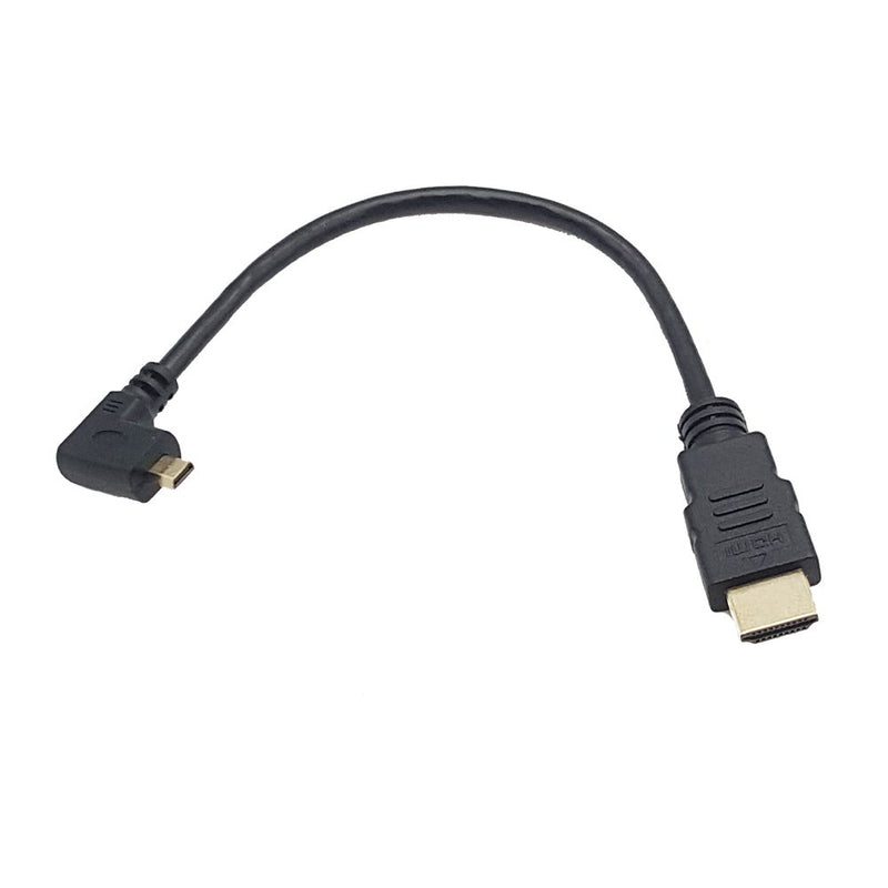 [AUSTRALIA] - Seadream 8inch 90 Degree Angle Micro HDMI Male To HDMI Male Cable Connector (1Pack) (Right Angled) Right Angled 