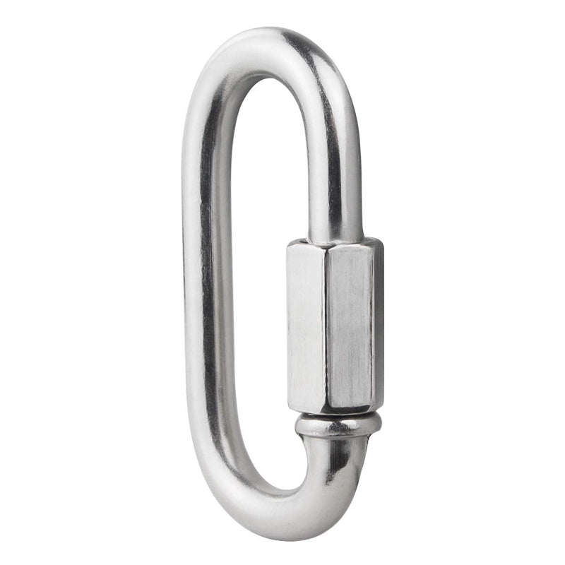 BNYZWOT 304 Stainless Steel Quick Links D Shape Locking Quick Chain Repair Links M6 1/4 inch Pack of 15