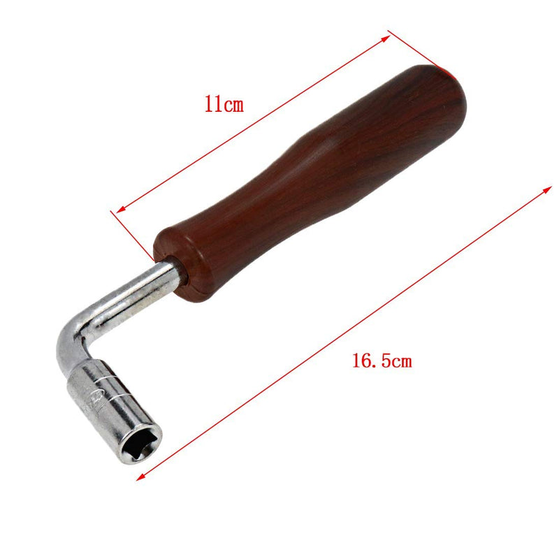 Bitray Zither Tuner Spanner L-shape Brown Gu Zheng Tuner Pruno Tubing Tools Professional Wrench