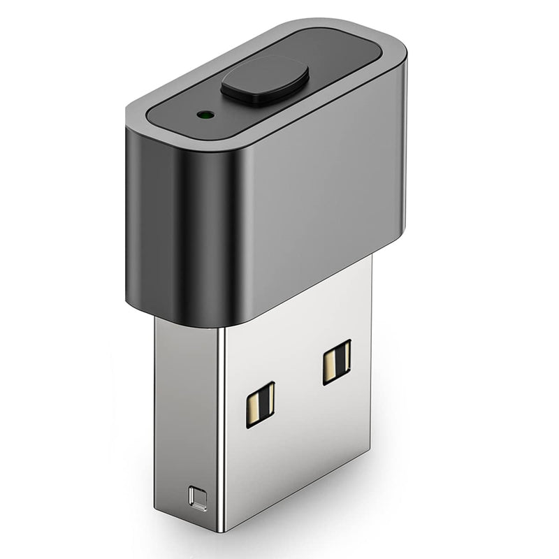 Geyes USB Mouse Jiggler, Undetectable Mouse Mover Device Has Two Swing Modes Jiggle and Multi-Track,Keeps for Computer/Laptop Awake, Driver-Free, Plug-Play，with Switch (Metal Black) 1 PCS