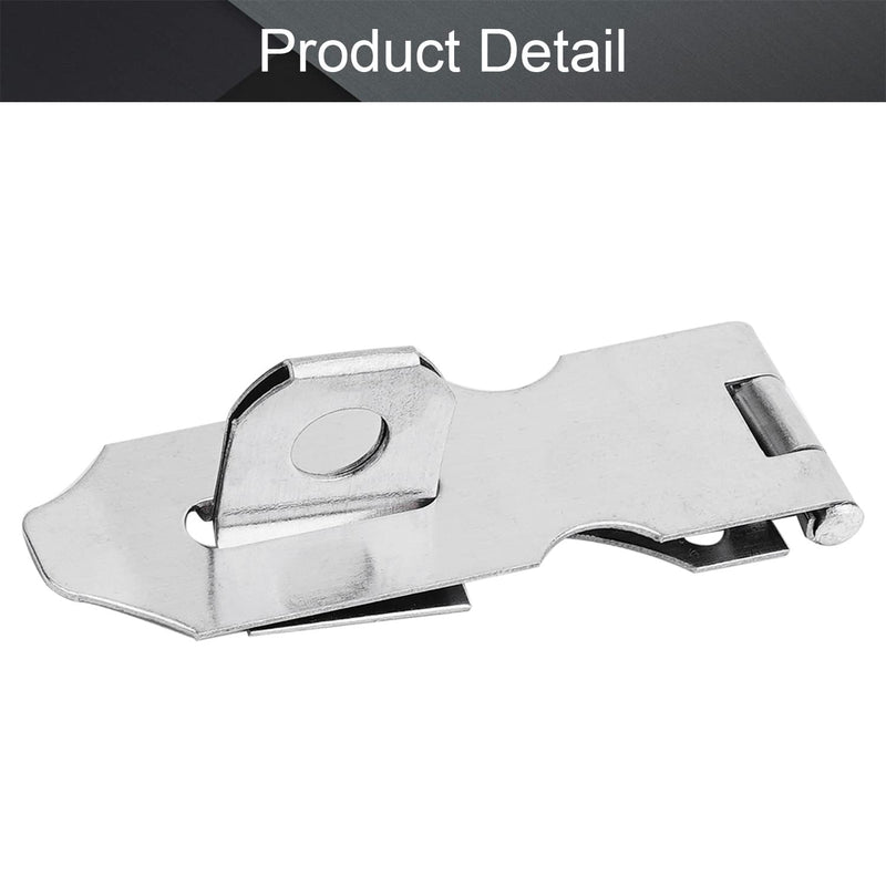 MroMax Hasp Staple Padlock Latch,73.5mm Length,Stainless Steel Furniture Cupboard Door Stainless Steel Silver Tone 1Pcs 73.5mm