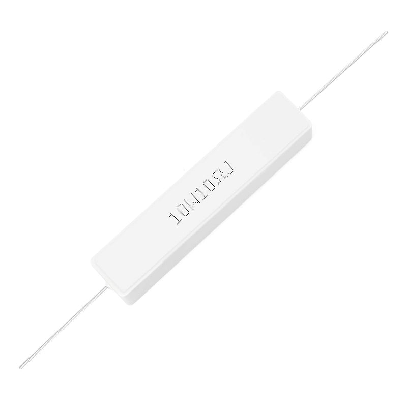 Chanzon 10pcs 10W Cement Resistor 10 Ω ohm ±5% Tolerance Wirewound Induction 10R G) 10Ω ohm