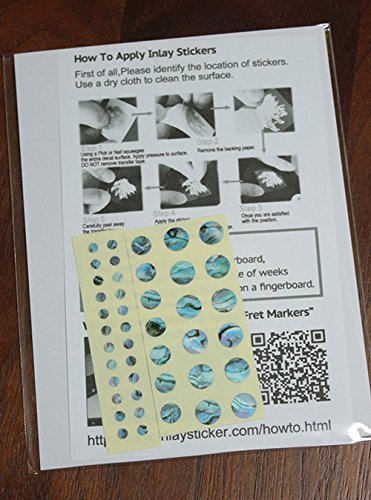 Inlay Sticker Fret Markers for Guitars & Bass - Custom Dots Set - Abalone Blue,F-085CD-BL-AZ